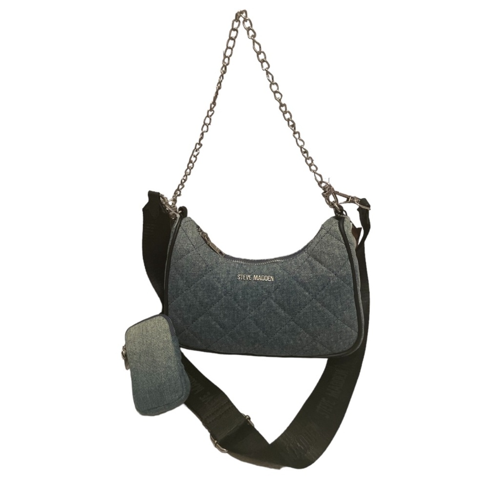 Steve Madden Btamela Blue Stonewashed Denim handbag